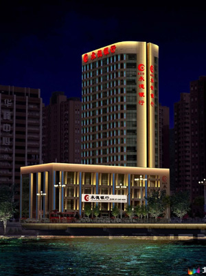 艺佳全彩以“智能灯光诠释建筑灵魂”点亮承德银行的金融地标风貌
