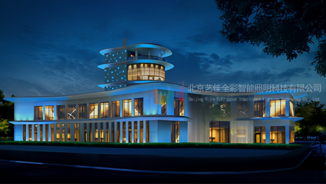 艺佳全彩为博纳影业产业园打造夜景新名片