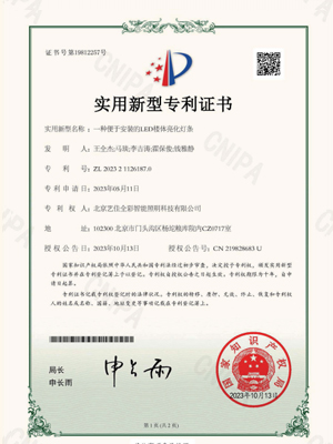 艺佳全彩-一种便于安装的LED楼体亮化灯条专利证书