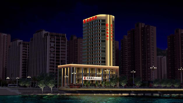 艺佳全彩以“智能灯光诠释建筑灵魂”点亮承德银行的金融地标风貌